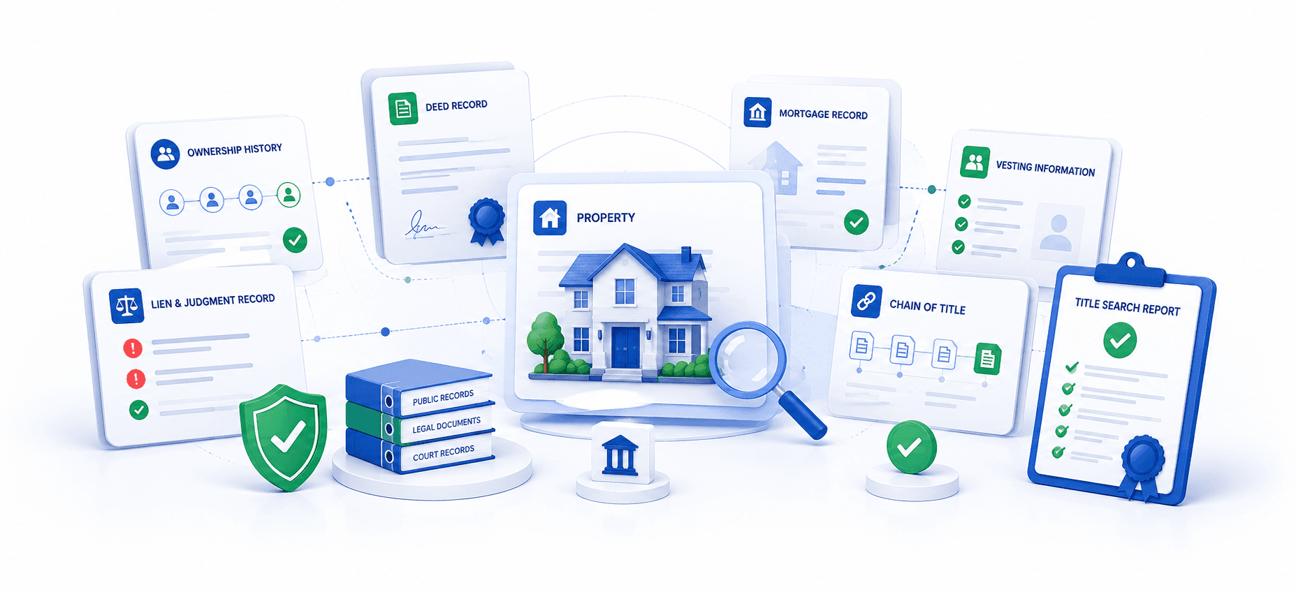 Title search document illustration